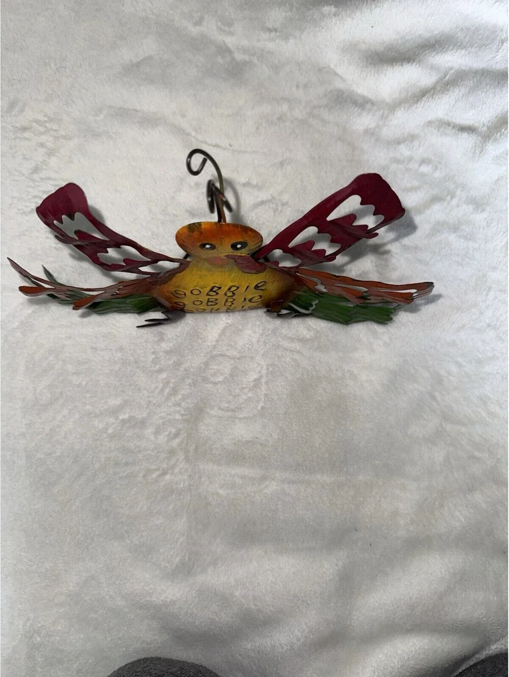 Vintage Rustic Thanksgiving Metal Turkey Fall gobble Autumn 3D